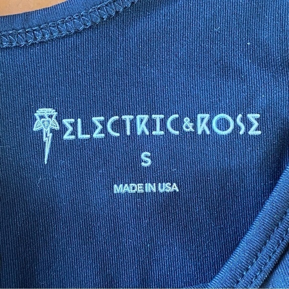 Electric and Rose Fitted Bodysuit Jumpsuit In Onyx Black Size Small S USA Made - Picture 2 of 7